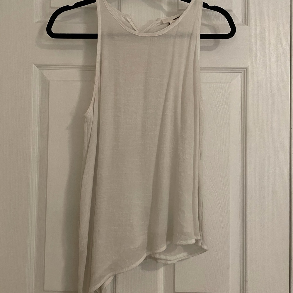 Linen asymmetrical tank